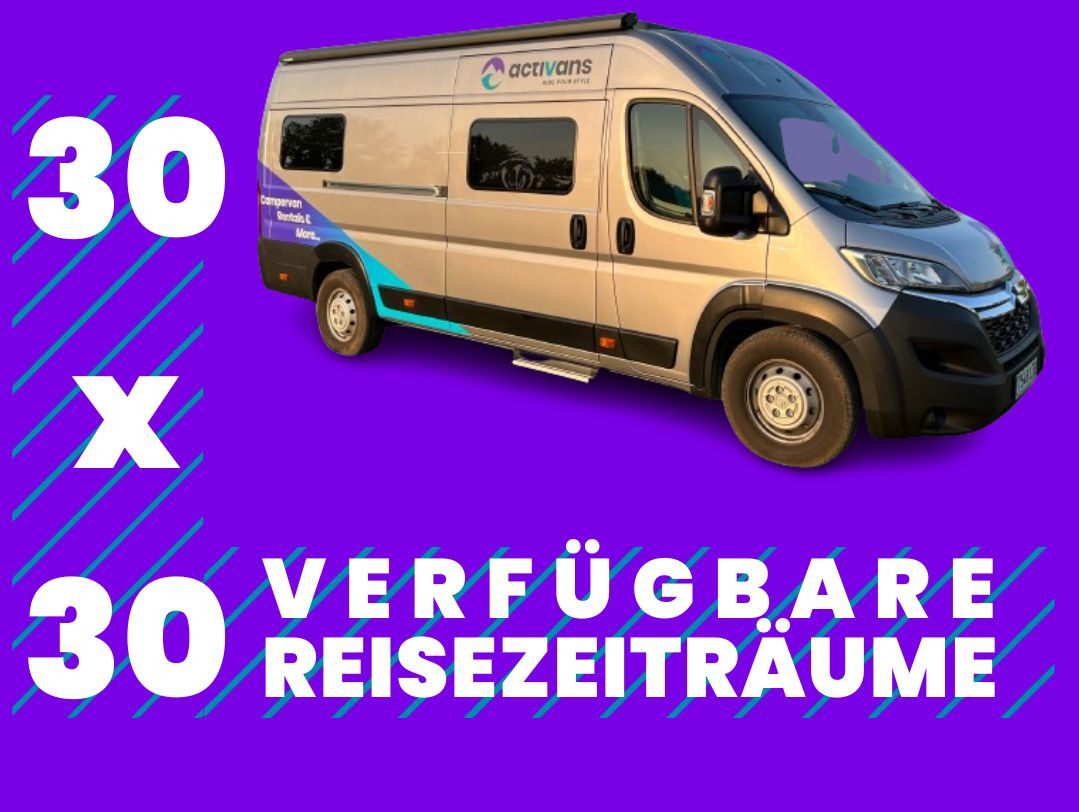 Pack 30x30 Vorteilspaket für Wohnmobil mieten in Spanien mit 30 Nächten Nutzung und Rabatt Pössl Roadcruiser Evolution
