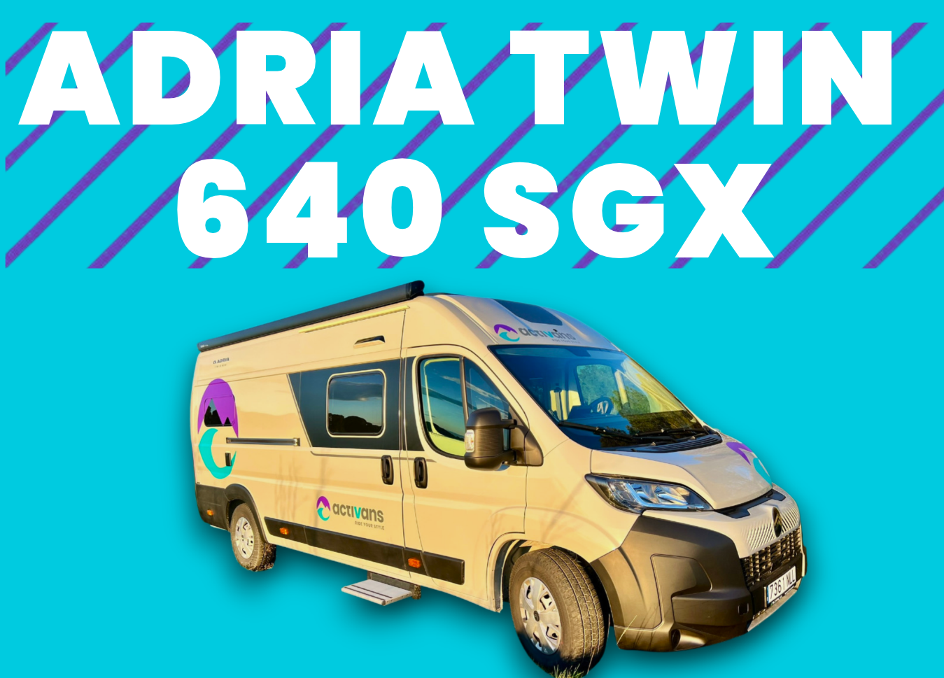 Adria Twin 640 SGX – Weekend Campervan Hire in Spain Adria Twin 640 SGX campervan for weekend hire in Spain, sleeping up to 4 people with Activans