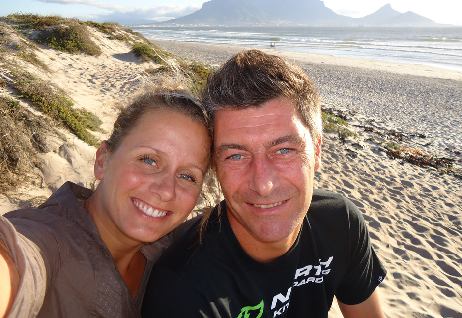 Nora et Ronan sur la plage en afrique du sud