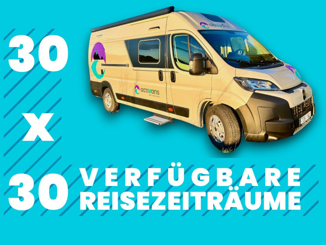 Pack 30x30 Angebot für Wohnmobil mieten in Spanien mit 30 Nächten Nutzung und 30 % Rabatt Adria Twin 640 SGX