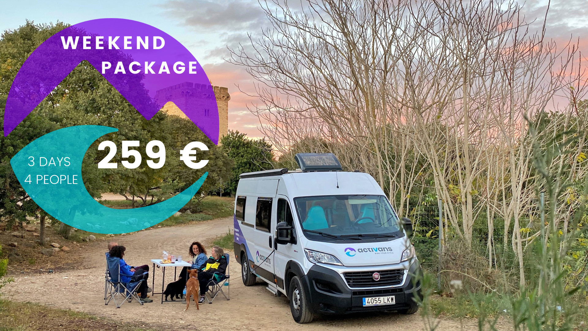 Weekend Campervan Rental offer Spain Costa Brava rent campervan for 3 days