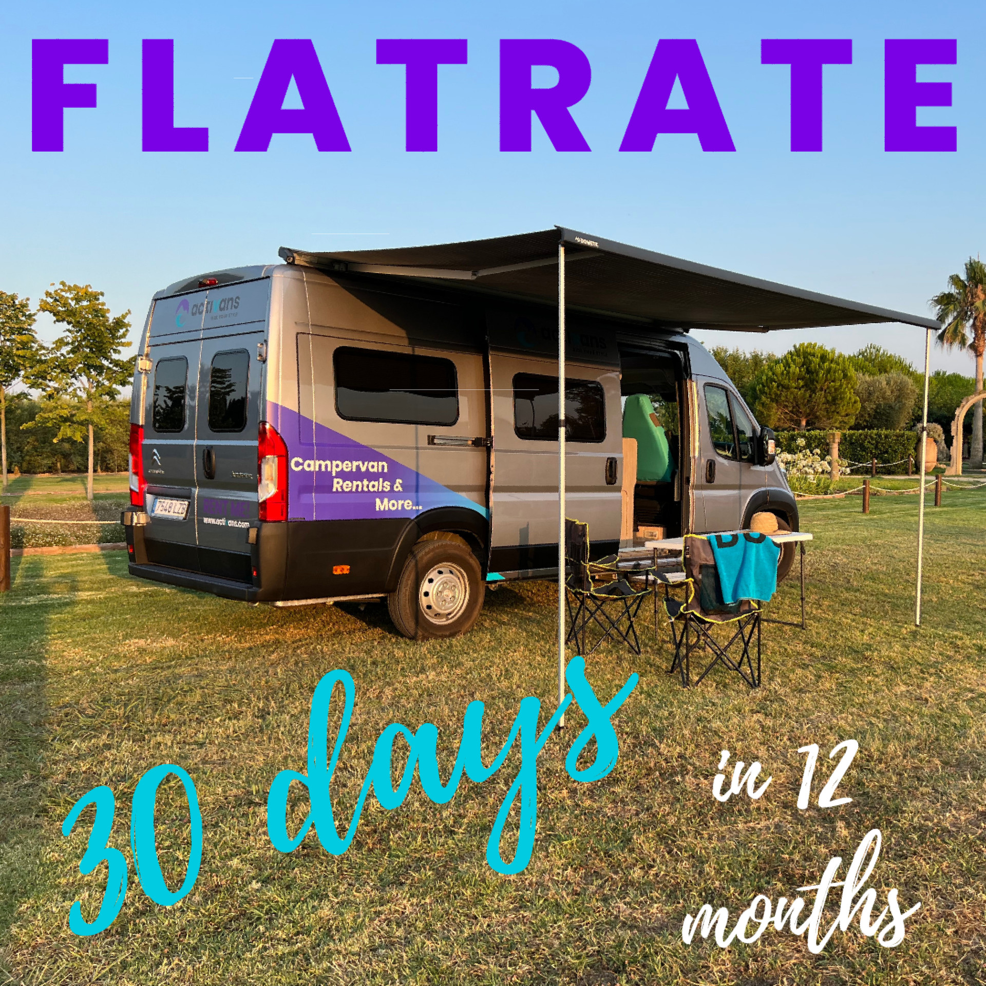 Best price Activans campervan rental Flatrate 30 days 