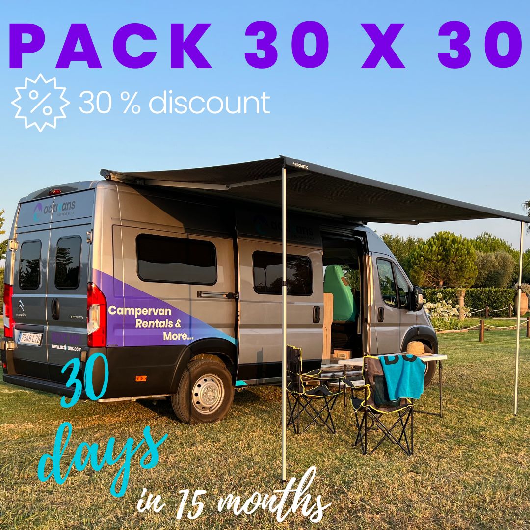 Offer Pack 30 x 30 - 30 days campervan hire in 15 months with 30% discount